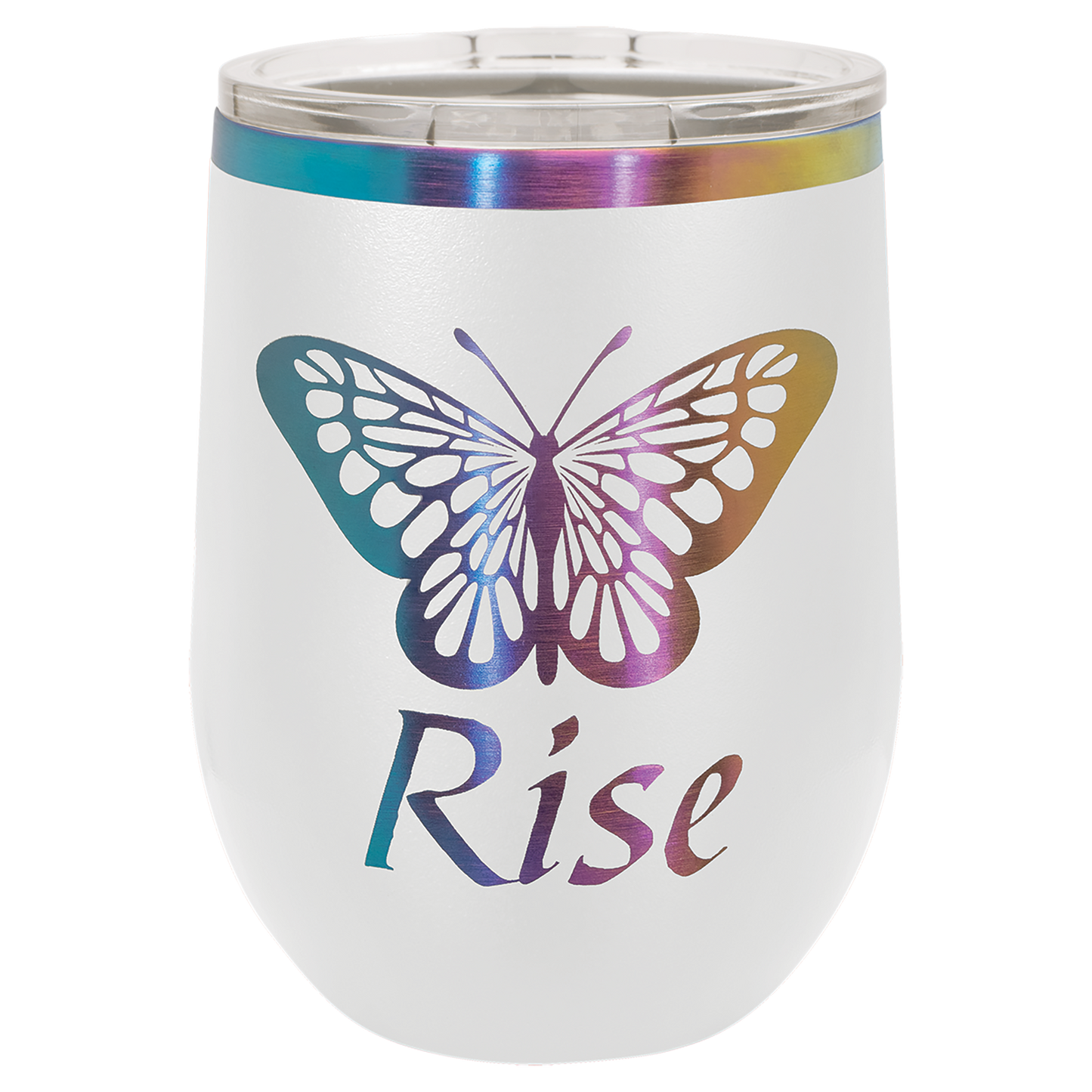 Custom Laser Engraved 12oz Stainless Steel Wine Tumbler - Upload Your Logo, Brand, or Image