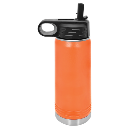 Custom Laser Engraved Stainless Steel Water Bottle 20oz 32oz 40oz - Upload Your Logo, Brand, or Image