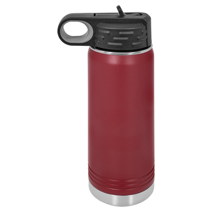 Custom Laser Engraved Stainless Steel Water Bottle 20oz 32oz 40oz - Upload Your Logo, Brand, or Image