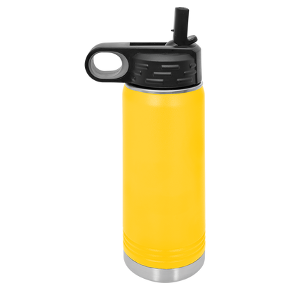 Custom Laser Engraved Stainless Steel Water Bottle 20oz 32oz 40oz - Upload Your Logo, Brand, or Image