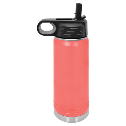 Custom Laser Engraved Stainless Steel Water Bottle 20oz 32oz 40oz - Upload Your Logo, Brand, or Image