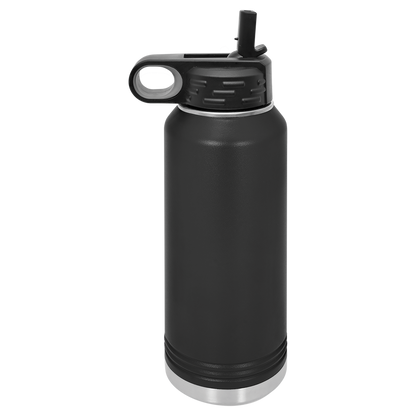 Custom Laser Engraved Stainless Steel Water Bottle 20oz 32oz 40oz - Upload Your Logo, Brand, or Image