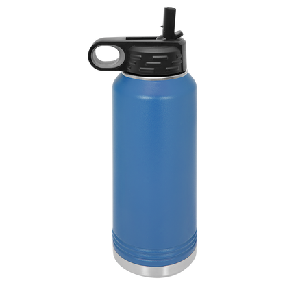 Custom Laser Engraved Stainless Steel Water Bottle 20oz 32oz 40oz - Upload Your Logo, Brand, or Image