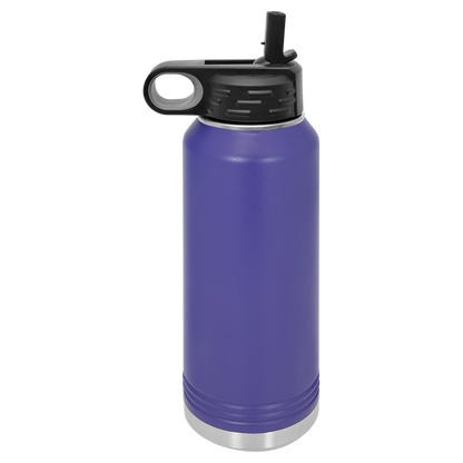 Custom Laser Engraved Stainless Steel Water Bottle 20oz 32oz 40oz - Upload Your Logo, Brand, or Image