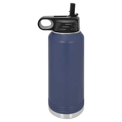 Custom Laser Engraved Stainless Steel Water Bottle 20oz 32oz 40oz - Upload Your Logo, Brand, or Image