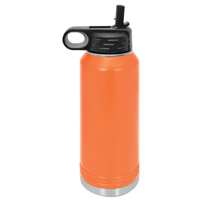 Custom Laser Engraved Stainless Steel Water Bottle 20oz 32oz 40oz - Upload Your Logo, Brand, or Image