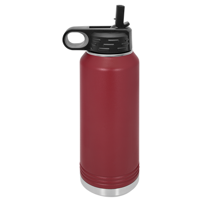 Custom Laser Engraved Stainless Steel Water Bottle 20oz 32oz 40oz - Upload Your Logo, Brand, or Image