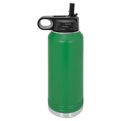 Custom Laser Engraved Stainless Steel Water Bottle 20oz 32oz 40oz - Upload Your Logo, Brand, or Image