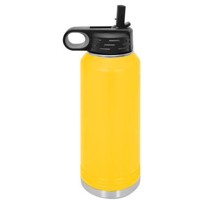 Custom Laser Engraved Stainless Steel Water Bottle 20oz 32oz 40oz - Upload Your Logo, Brand, or Image