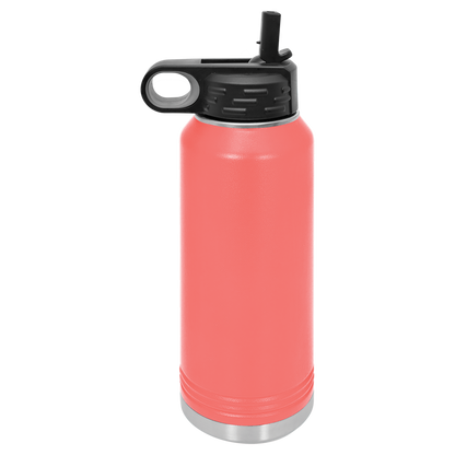 Custom Laser Engraved Stainless Steel Water Bottle 20oz 32oz 40oz - Upload Your Logo, Brand, or Image