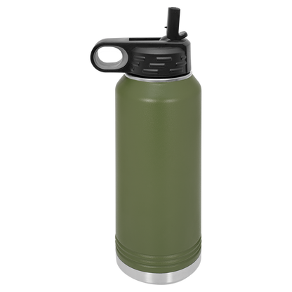 Custom Laser Engraved Stainless Steel Water Bottle 20oz 32oz 40oz - Upload Your Logo, Brand, or Image