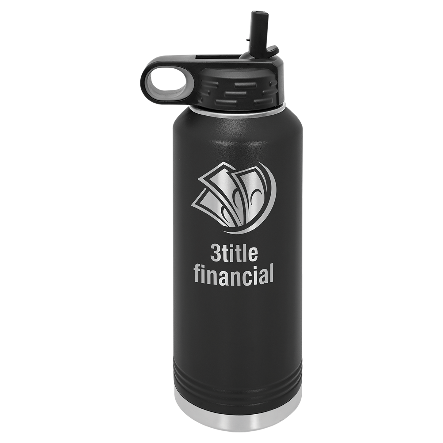 Custom Laser Engraved Stainless Steel Water Bottle 20oz 32oz 40oz - Upload Your Logo, Brand, or Image