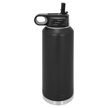 Custom Laser Engraved Stainless Steel Water Bottle 20oz 32oz 40oz - Upload Your Logo, Brand, or Image