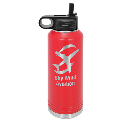 Custom Laser Engraved Stainless Steel Water Bottle 20oz 32oz 40oz - Upload Your Logo, Brand, or Image