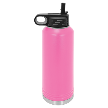 Custom Laser Engraved Stainless Steel Water Bottle 20oz 32oz 40oz - Upload Your Logo, Brand, or Image