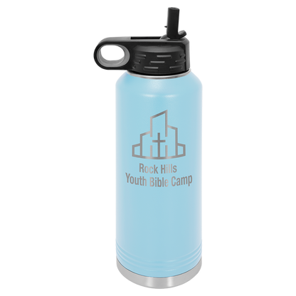 Custom Laser Engraved Stainless Steel Water Bottle 20oz 32oz 40oz - Upload Your Logo, Brand, or Image