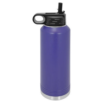 Custom Laser Engraved Stainless Steel Water Bottle 20oz 32oz 40oz - Upload Your Logo, Brand, or Image