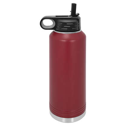 Custom Laser Engraved Stainless Steel Water Bottle 20oz 32oz 40oz - Upload Your Logo, Brand, or Image