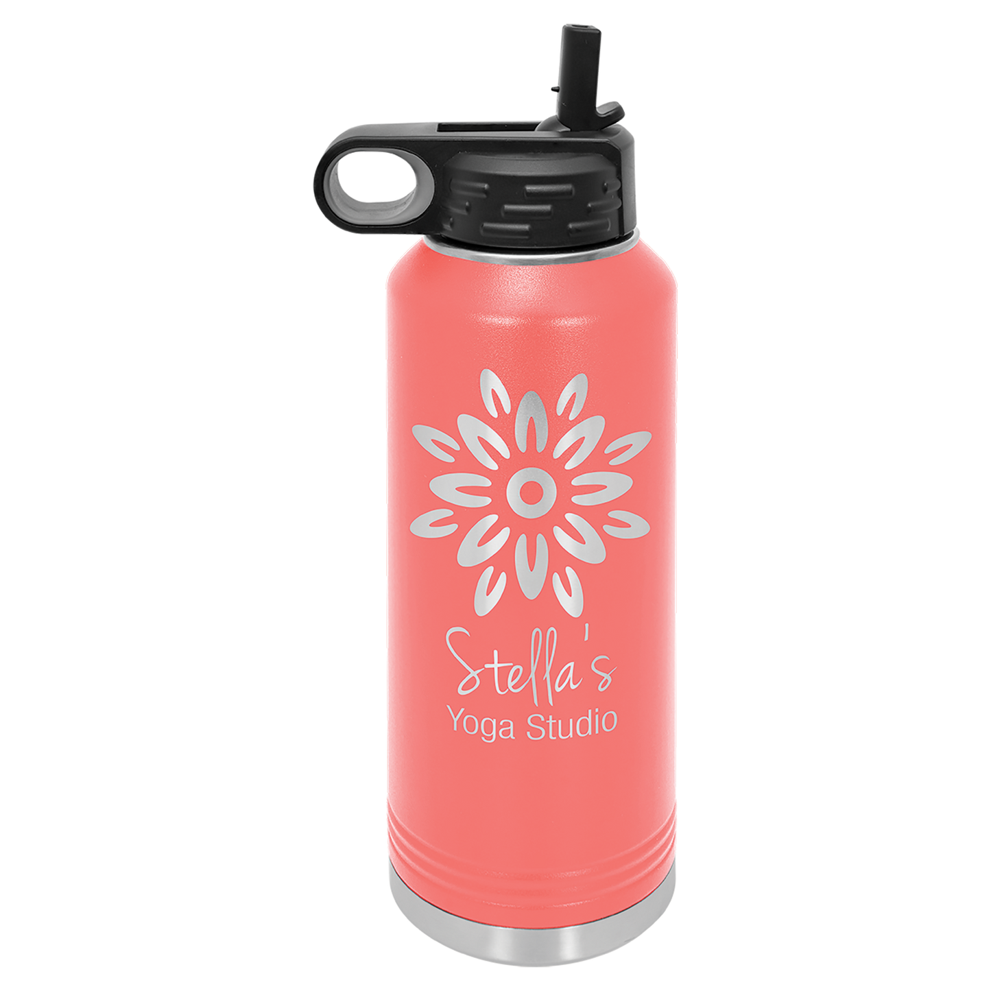 Custom Laser Engraved Stainless Steel Water Bottle 20oz 32oz 40oz - Upload Your Logo, Brand, or Image