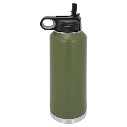 Custom Laser Engraved Stainless Steel Water Bottle 20oz 32oz 40oz - Upload Your Logo, Brand, or Image