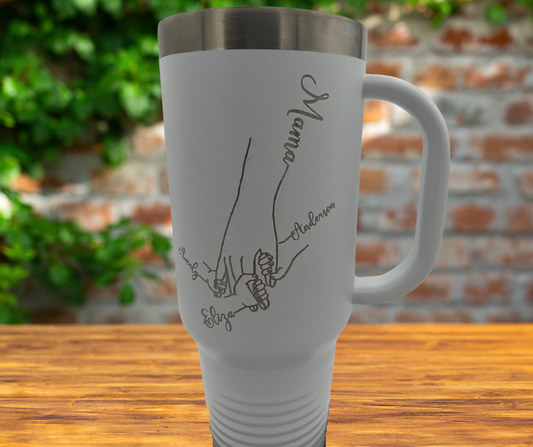 Mother's Hand 40oz Polar Camel Travel Mug Custom Engraved