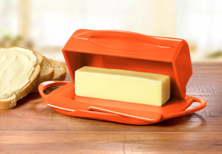 Butterie Butter Dish with attached Flip-Top Lid