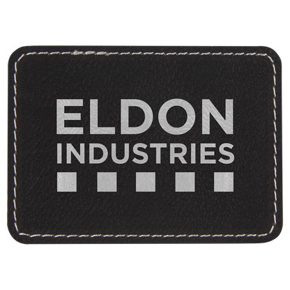 Richardson 112 Snap-back Truckers Hat with Custom Laser Engraved Rectangle Leatherette Patch - Upload Your Logo, Brand, or Image