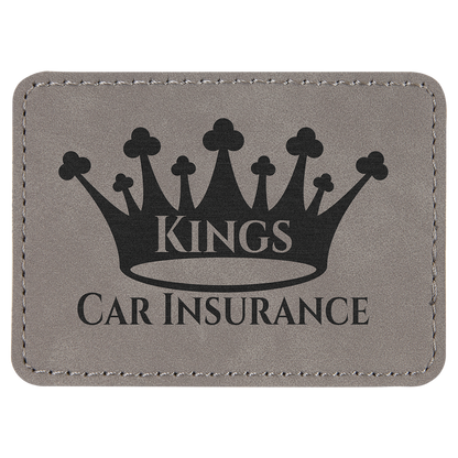 Richardson 112 Snap-back Truckers Hat with Custom Laser Engraved Rectangle Leatherette Patch - Upload Your Logo, Brand, or Image