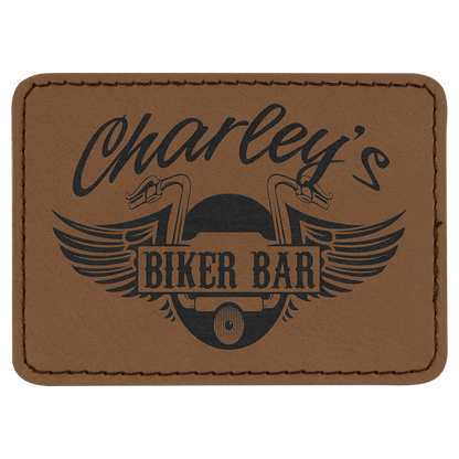 Richardson 112 Snap-back Truckers Hat with Custom Laser Engraved Rectangle Leatherette Patch - Upload Your Logo, Brand, or Image