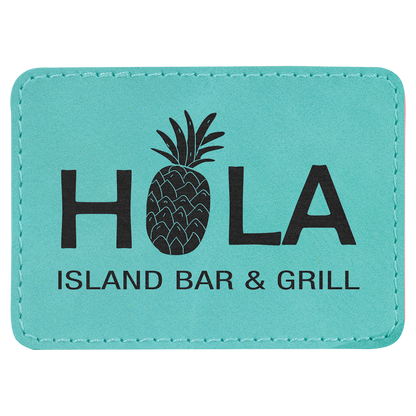 Richardson 112 Snap-back Truckers Hat with Custom Laser Engraved Rectangle Leatherette Patch - Upload Your Logo, Brand, or Image