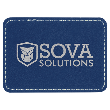 Richardson 112 Snap-back Truckers Hat with Custom Laser Engraved Rectangle Leatherette Patch - Upload Your Logo, Brand, or Image