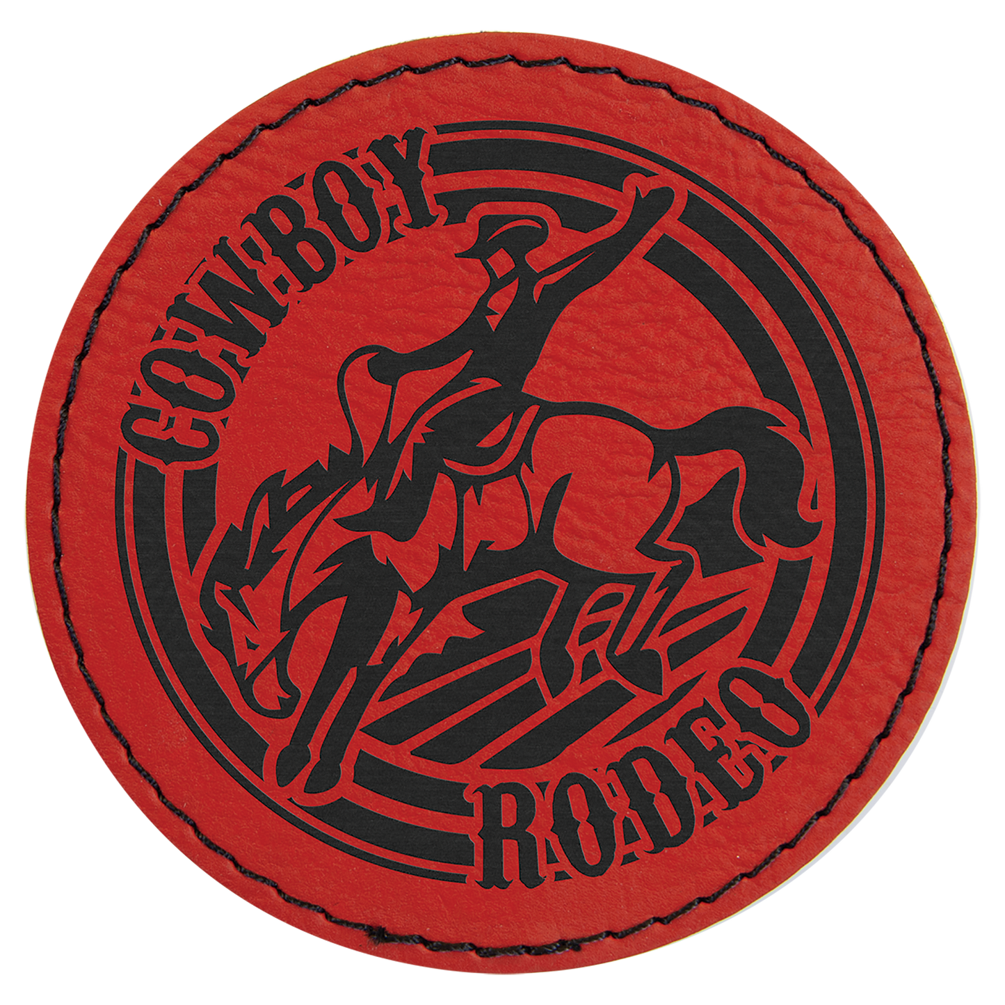 Richardson 112 Snap-back Truckers Hat with Custom Laser Engraved Round Leatherette Patch - Upload Your Logo, Brand, or Image