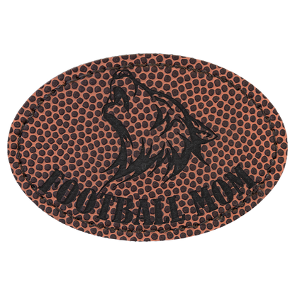 Richardson 112 Snap-back Truckers Hat with Custom Laser Engraved Oval Leatherette Patch - Upload Your Logo, Brand, or Image