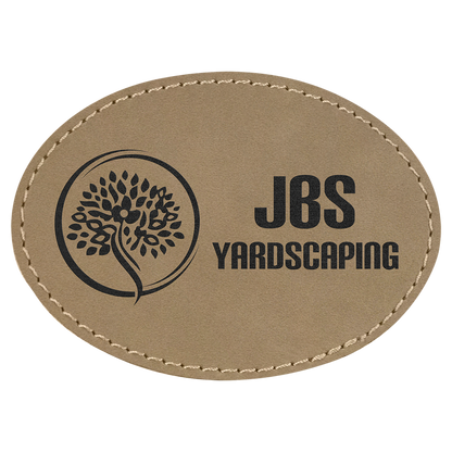 Richardson 112 Snap-back Truckers Hat with Custom Laser Engraved Oval Leatherette Patch - Upload Your Logo, Brand, or Image