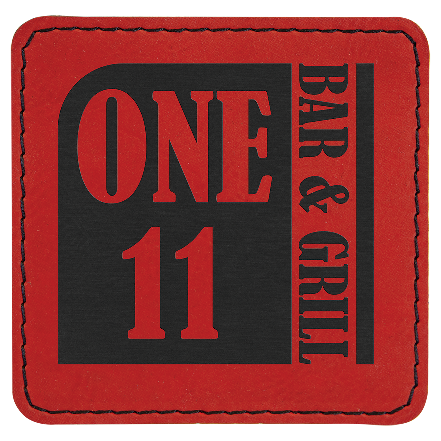 Richardson 112 Snap-back Truckers Hat with Custom Laser Engraved Square Leatherette Patch - Upload Your Logo, Brand, or Image
