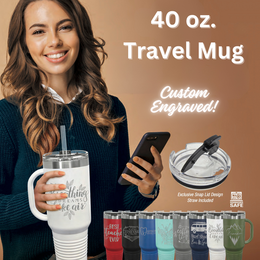 40oz Polar Camel Travel Mug Custom Engraved