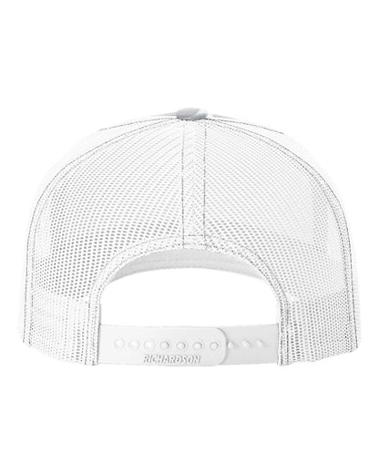 Richardson 112PFP Duck Camo Series - Snap-back Truckers Hat - Custom Branded Laser Engraved Leatherette Patch