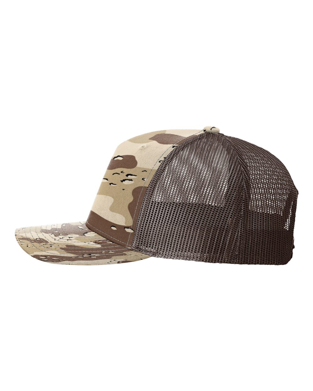 Richardson 112PFP Camo Series - Snap-back Truckers Hat - Custom Branded Laser Engraved Leatherette Patch