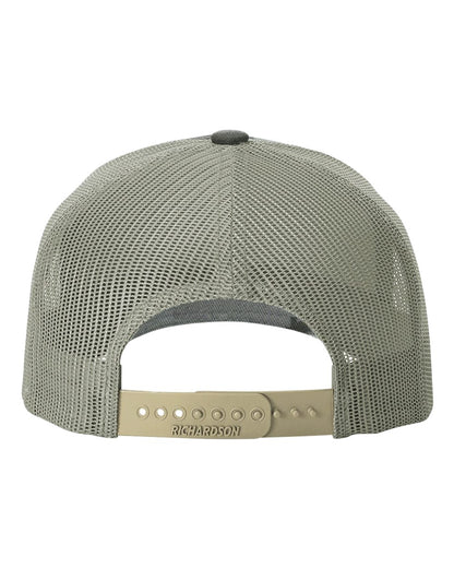 Richardson 112PFP Camo Series - Snap-back Truckers Hat - Custom Branded Laser Engraved Leatherette Patch