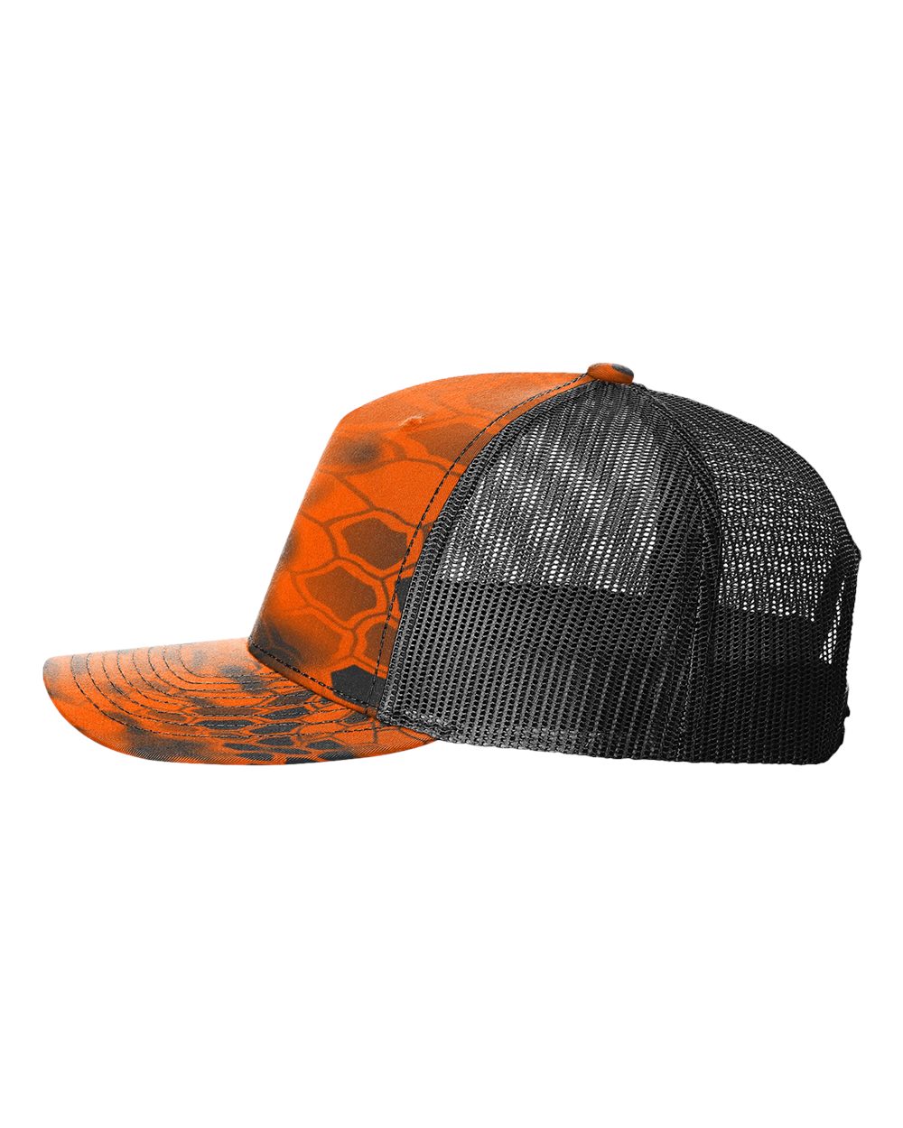 Richardson 112PFP Kryptek Series - Snap-back Truckers Hat - Custom Branded Laser Engraved Leatherette Patch