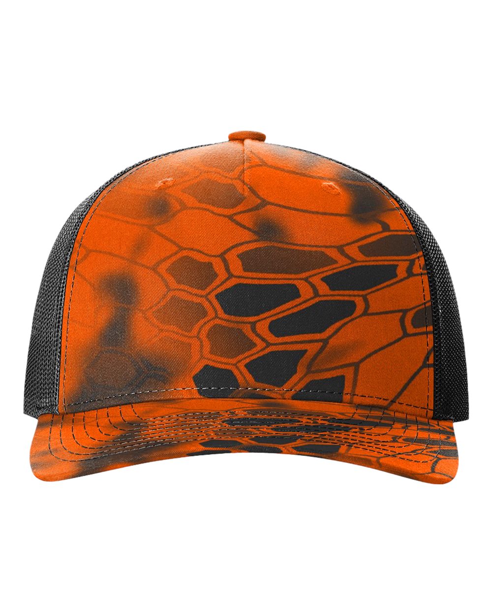 Richardson 112PFP Kryptek Series - Snap-back Truckers Hat - Custom Branded Laser Engraved Leatherette Patch