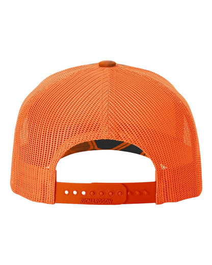 Richardson 112PFP Kryptek Series - Snap-back Truckers Hat - Custom Branded Laser Engraved Leatherette Patch