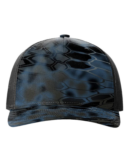 Richardson 112PFP Kryptek Series - Snap-back Truckers Hat - Custom Branded Laser Engraved Leatherette Patch