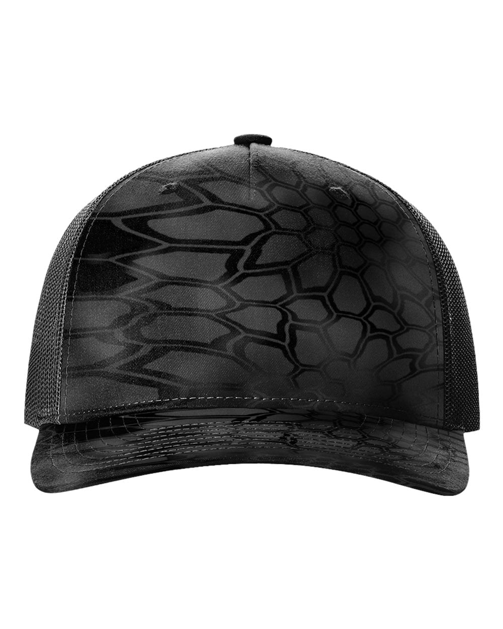 Richardson 112PFP Kryptek Series - Snap-back Truckers Hat - Custom Branded Laser Engraved Leatherette Patch
