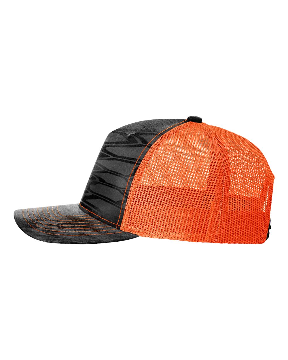 Richardson 112PFP Kryptek Series - Snap-back Truckers Hat - Custom Branded Laser Engraved Leatherette Patch