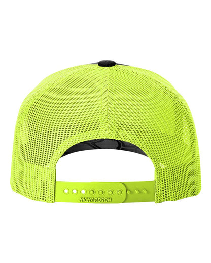 Richardson 112PFP Kryptek Series - Snap-back Truckers Hat - Custom Branded Laser Engraved Leatherette Patch