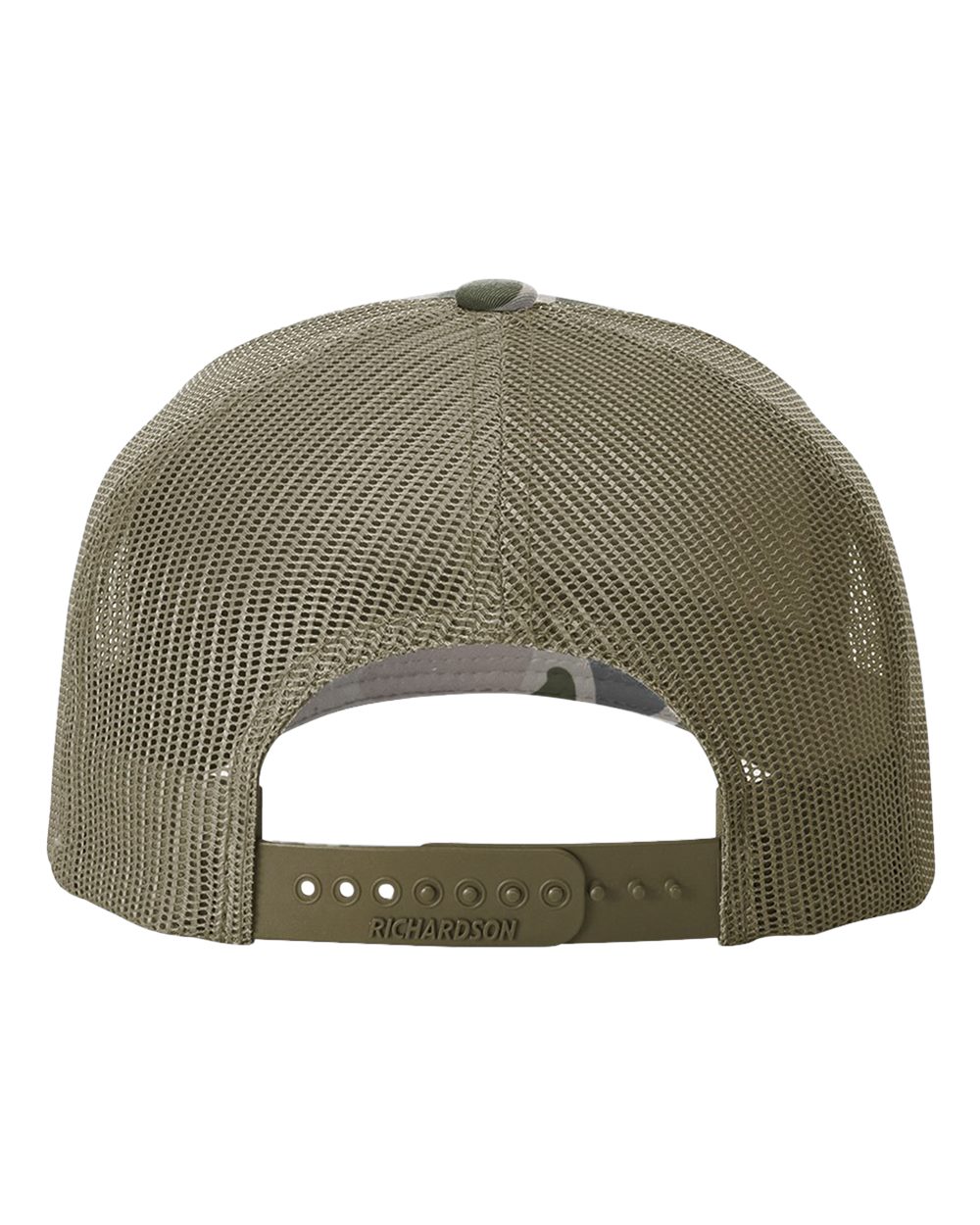Richardson 112PFP Duck Camo Series - Snap-back Truckers Hat - Custom Branded Laser Engraved Leatherette Patch