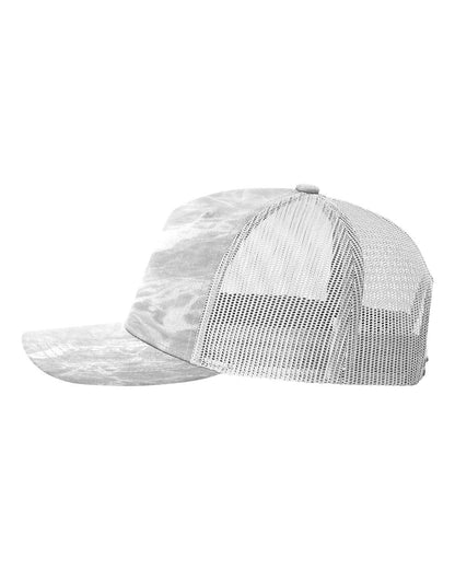 Richardson 112PFP Mossy Oak Series - Snap-back Truckers Hat - Custom Branded Laser Engraved Leatherette Patch