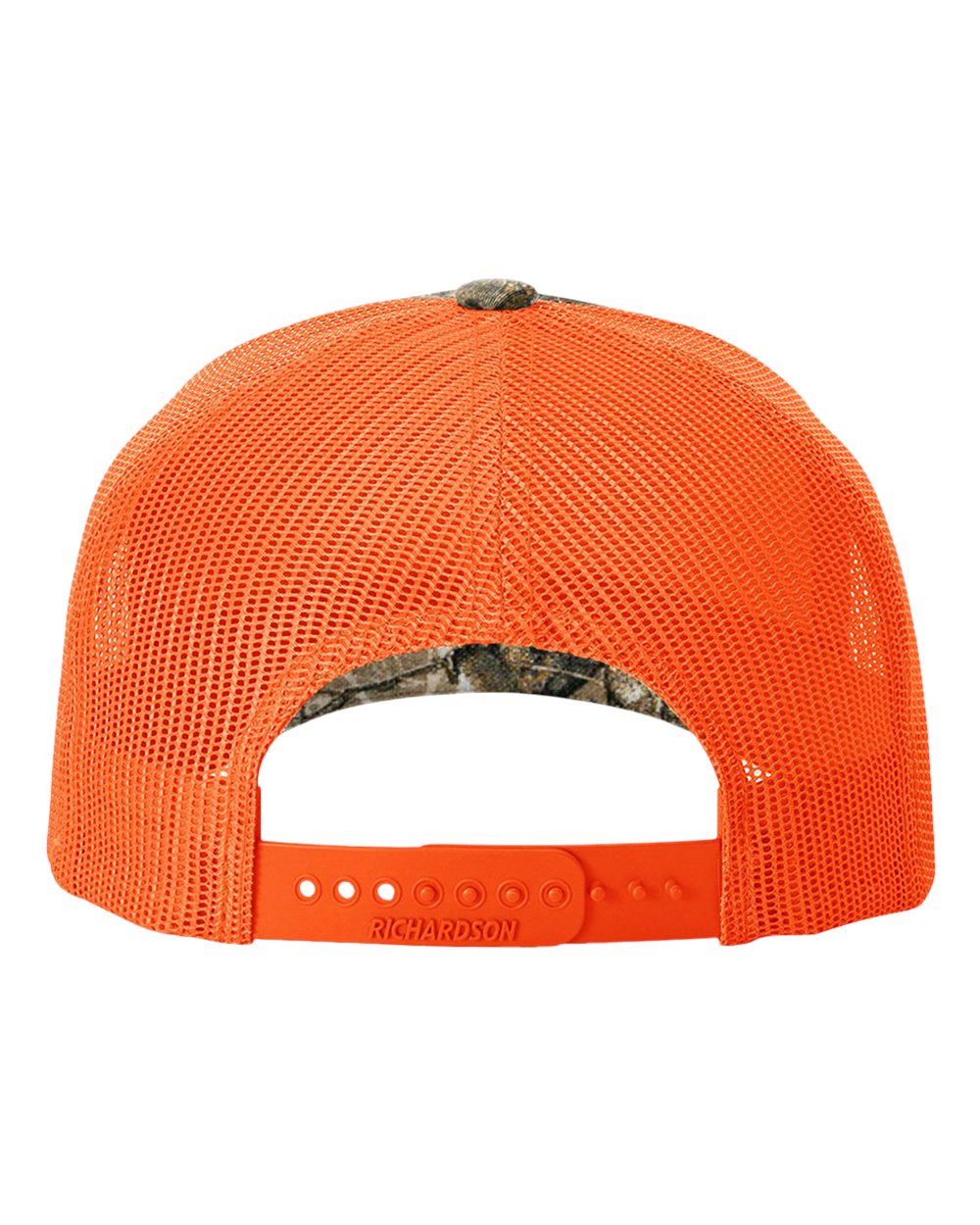 Richardson 112PFP Realtree Camo Series - Snap-back Truckers Hat - Custom Branded Laser Engraved Leatherette Patch