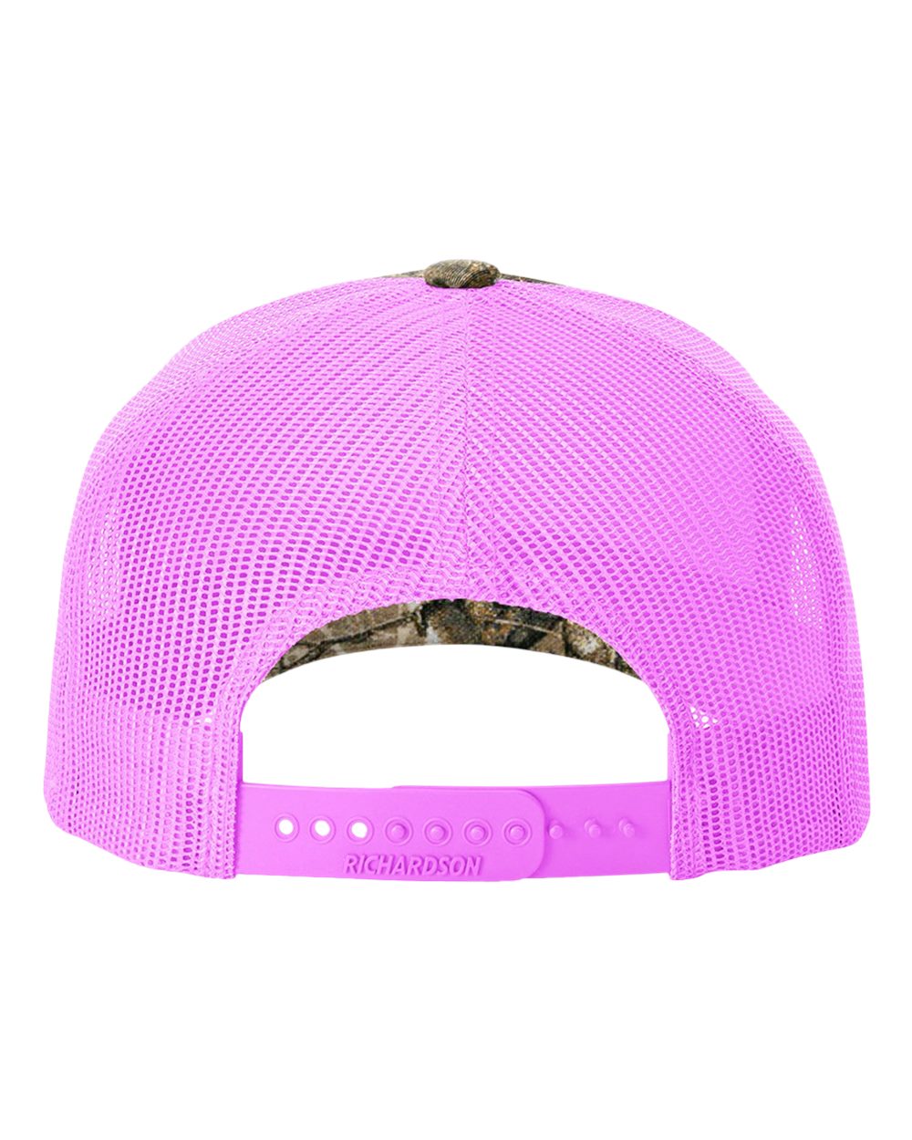 Richardson 112PFP Realtree Camo Series - Snap-back Truckers Hat - Custom Branded Laser Engraved Leatherette Patch